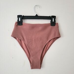 H&M Textured Brown High Waist Brazilian Bikini Bottoms NWT Size 10